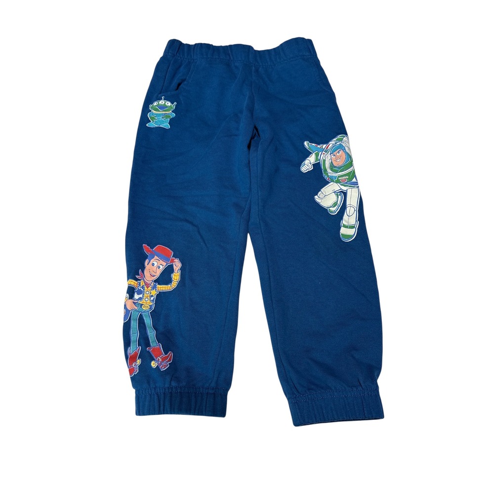 Disney Toy Story Blue Jogger Sweatpants Kids Size 5/6 Woody Buzz Rex Alien Pixar